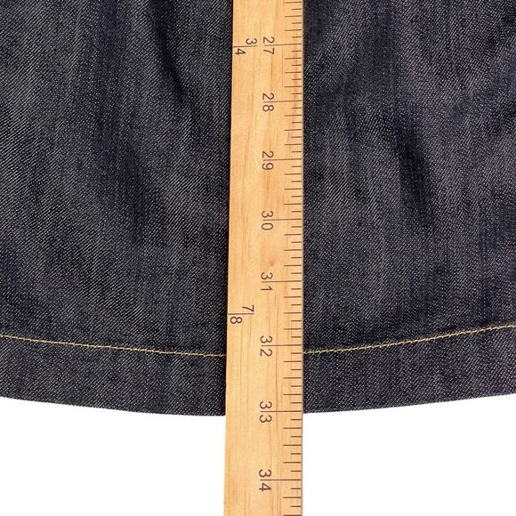 Baccini Denim Trench Coat Women’s Sz M Dark Wash Tie Belt Long Jacket Streetwear - Picture 9 of 9